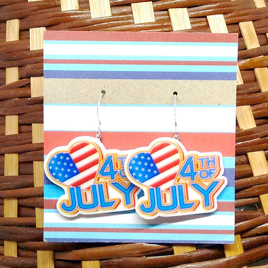 4th of July earrings