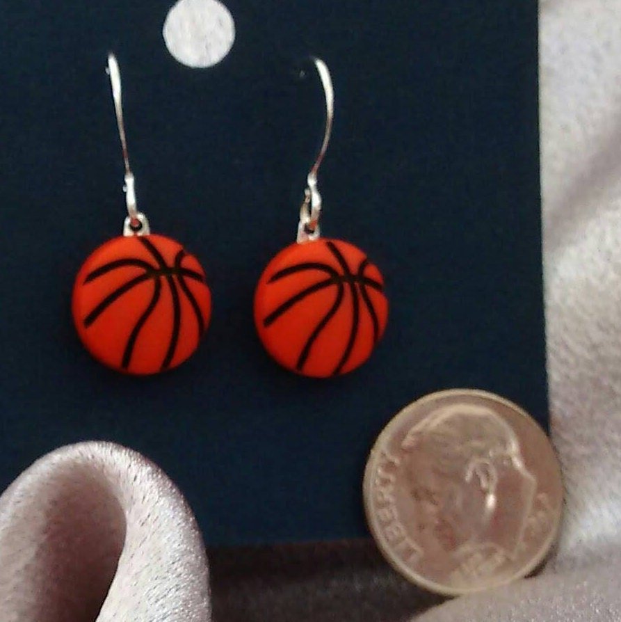 Basketball earrings