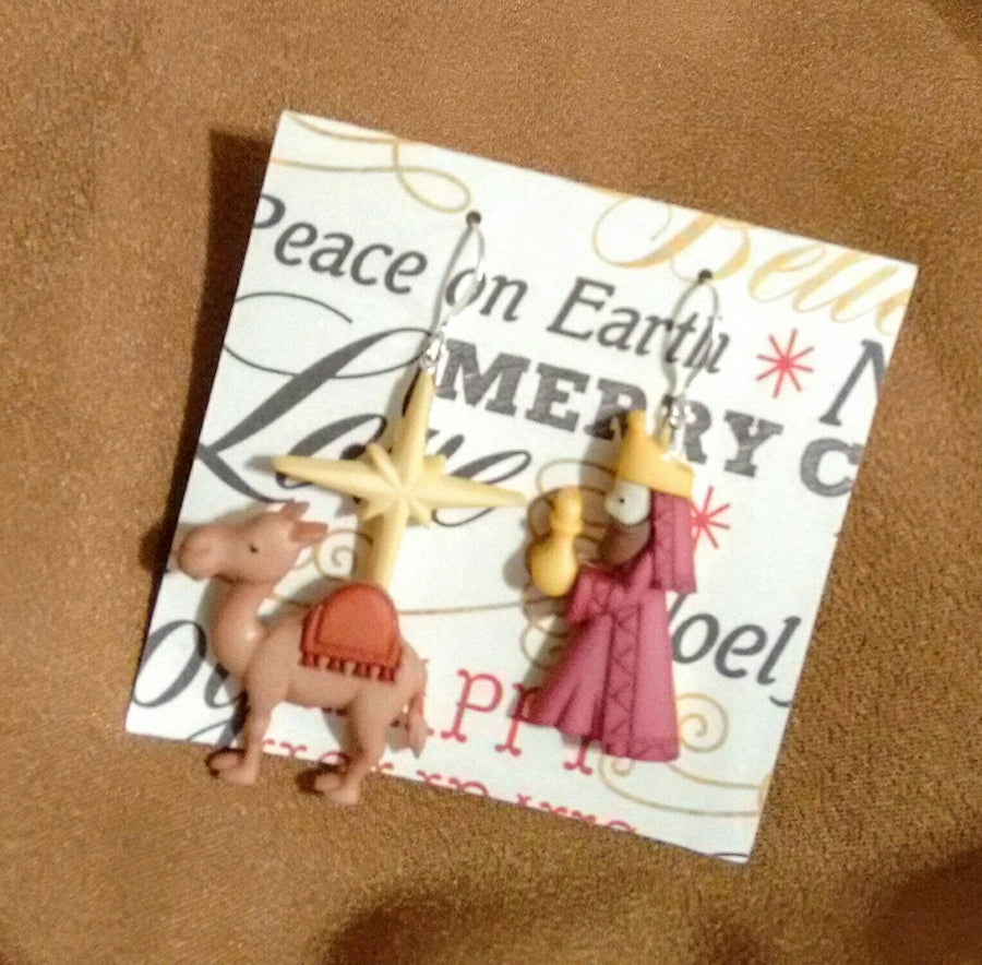 Christmas wisemen nativity earrings