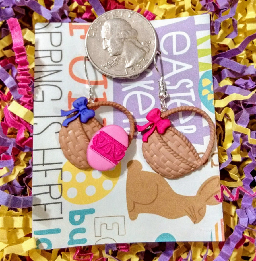 Easter basket earrings