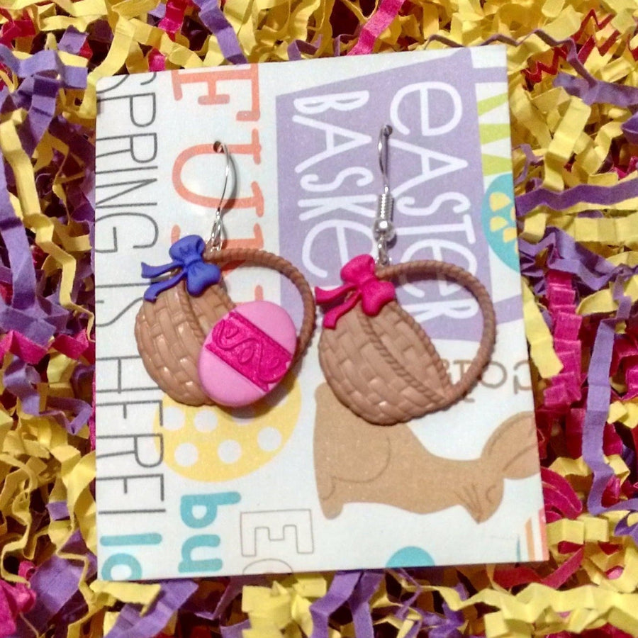 Easter basket earrings