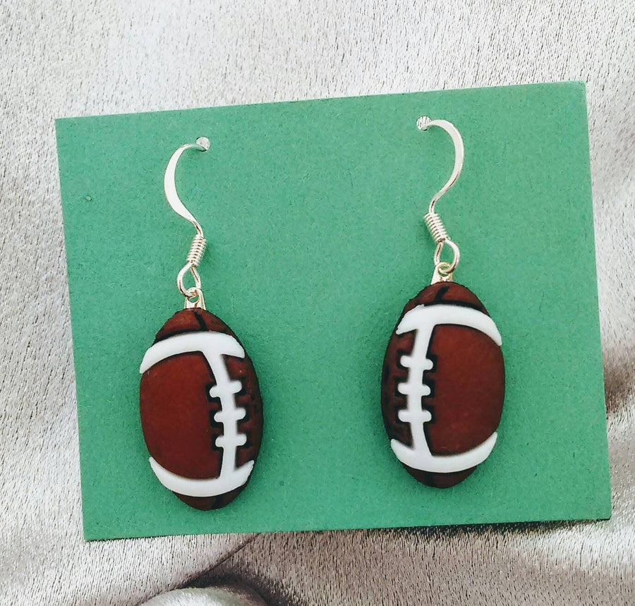 Football earrings 1 inch