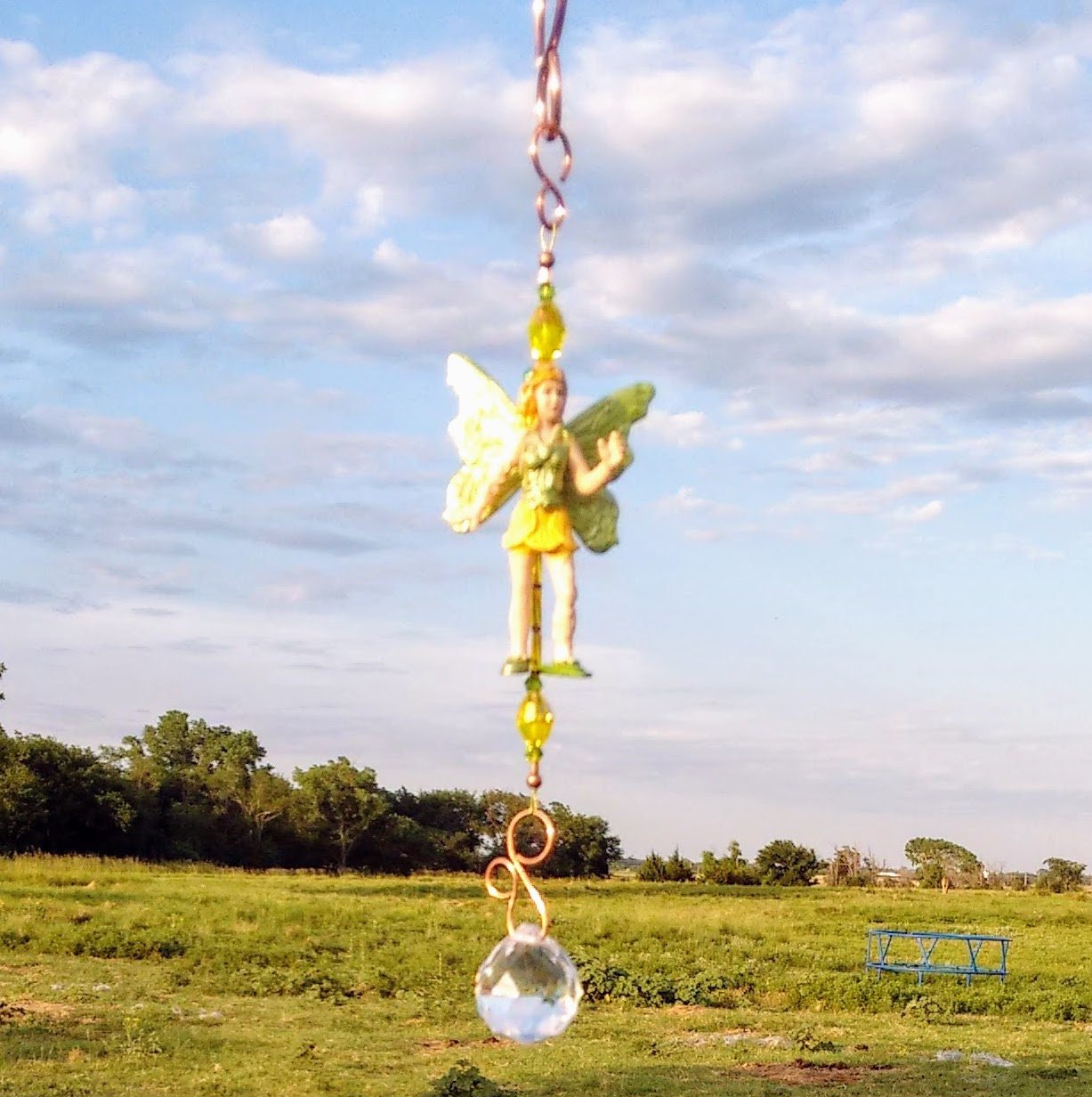 Handcrafted fairy sun catcher garden ornament