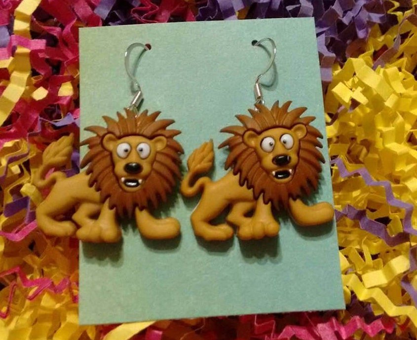 Lion earrings