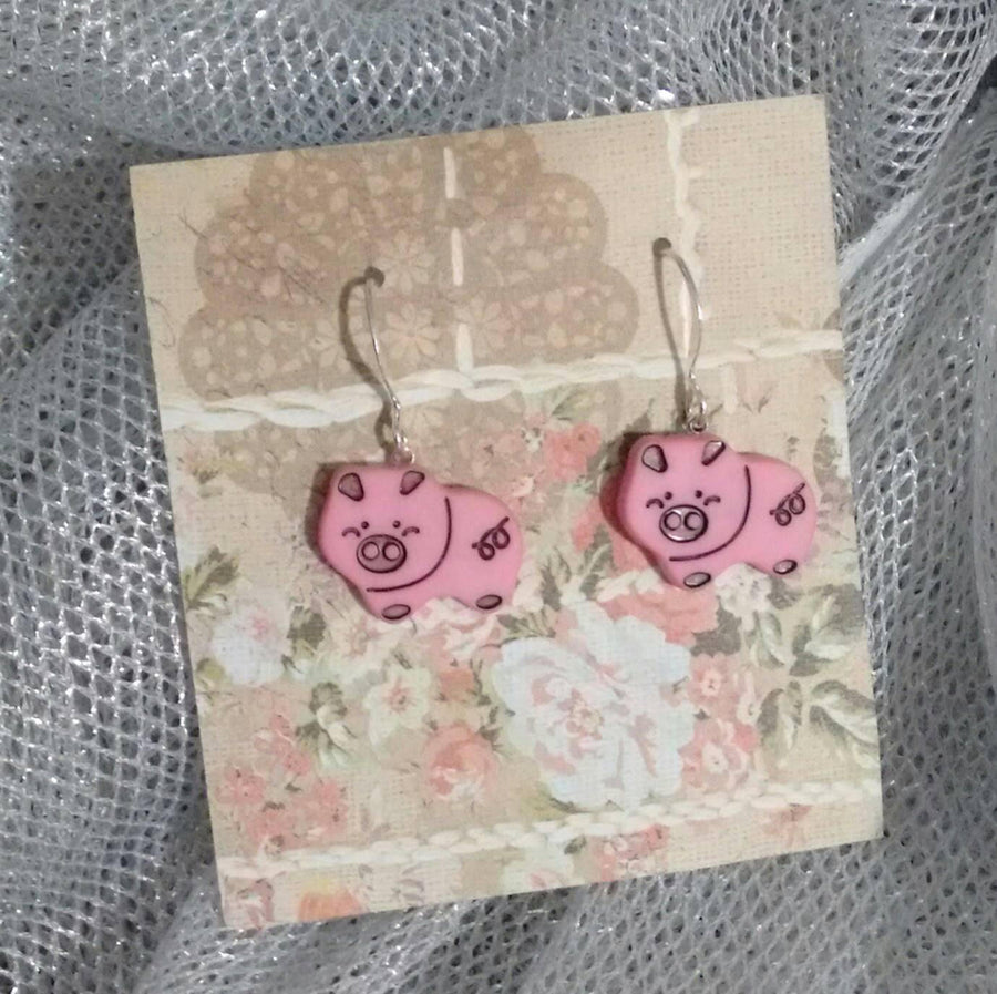 Pig earrings