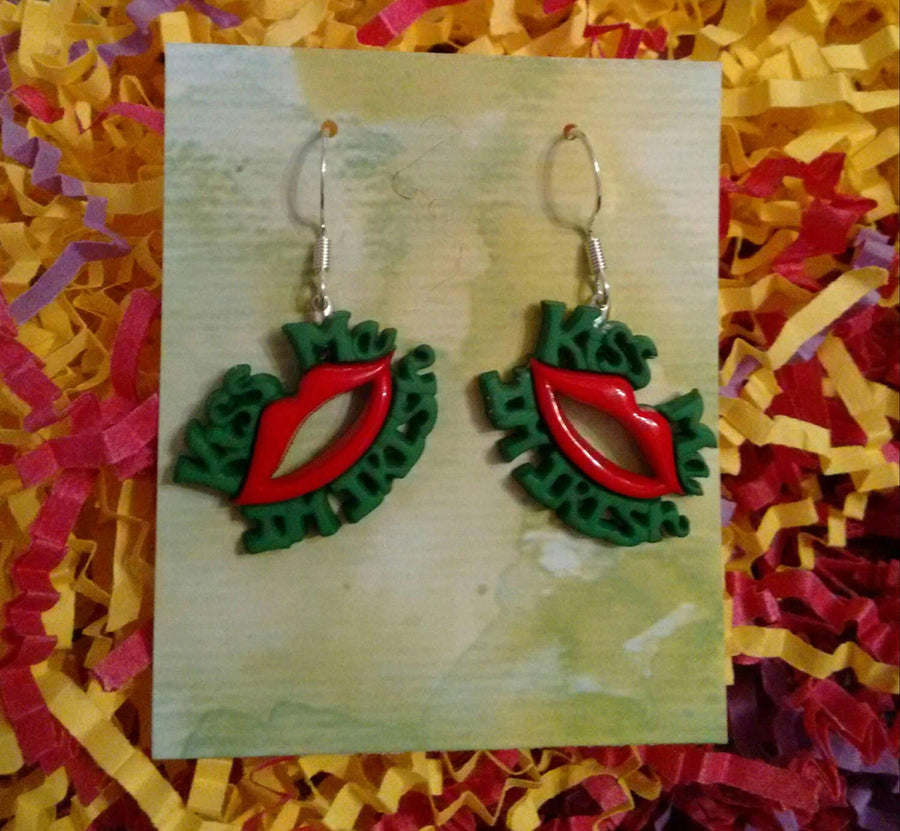 St Patricks kiss me I'm Irish earrings