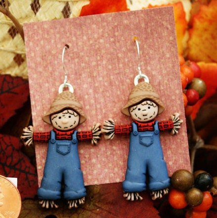 Thanksgiving scarecrow earrings