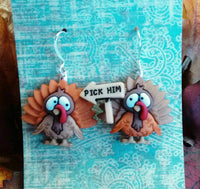 Thumbnail for Thanksgiving turkey earrings