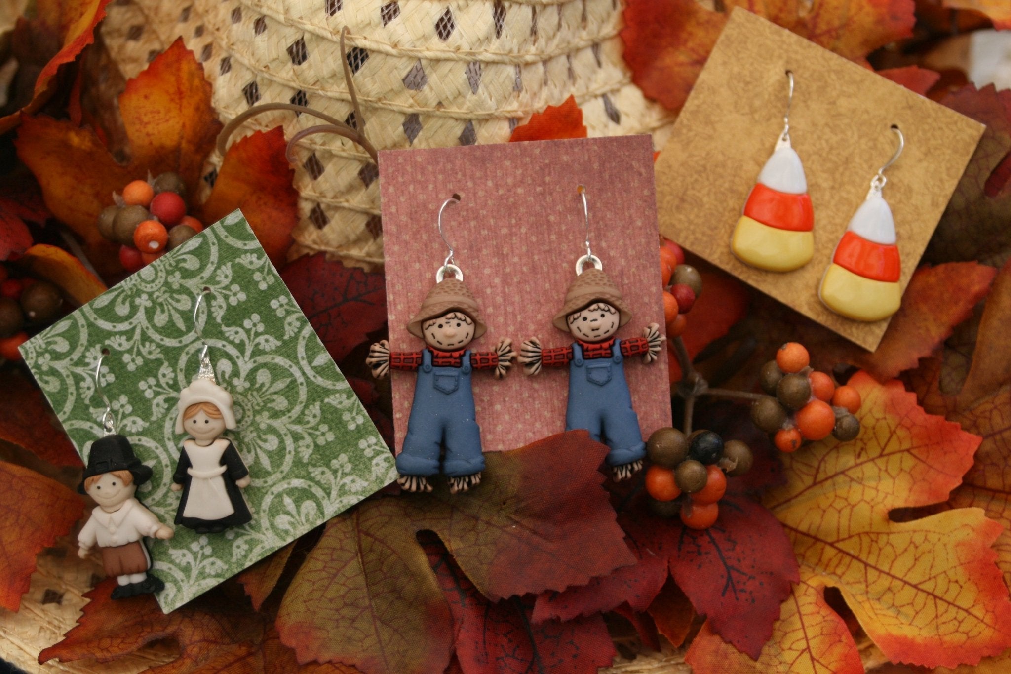 Thanksgiving Earrings: Handmade Fall-Themed Jewelry - Brockus Creations