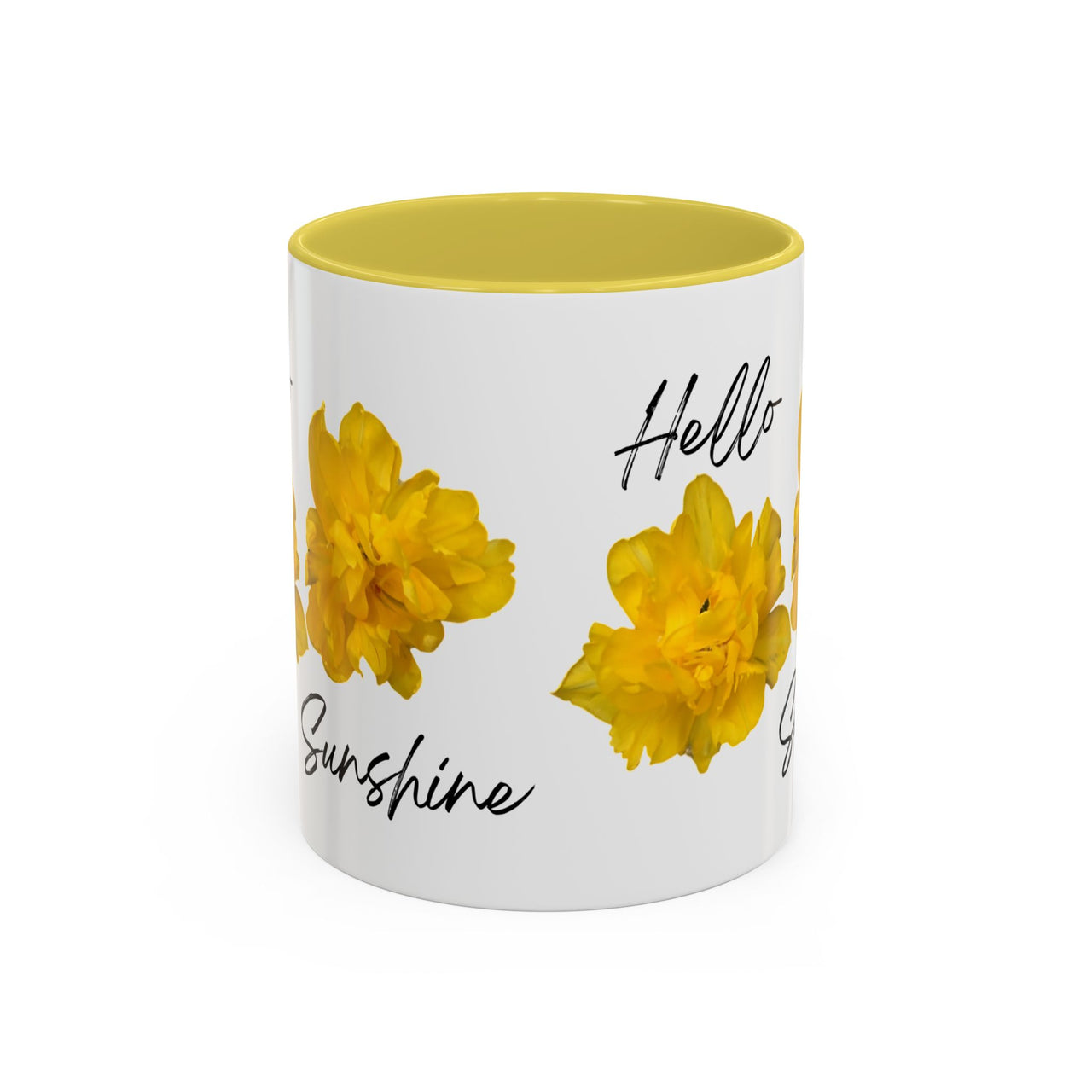 Floral Coffee Mug - Hello Sunshine Yellow Tulips Coffee Cup