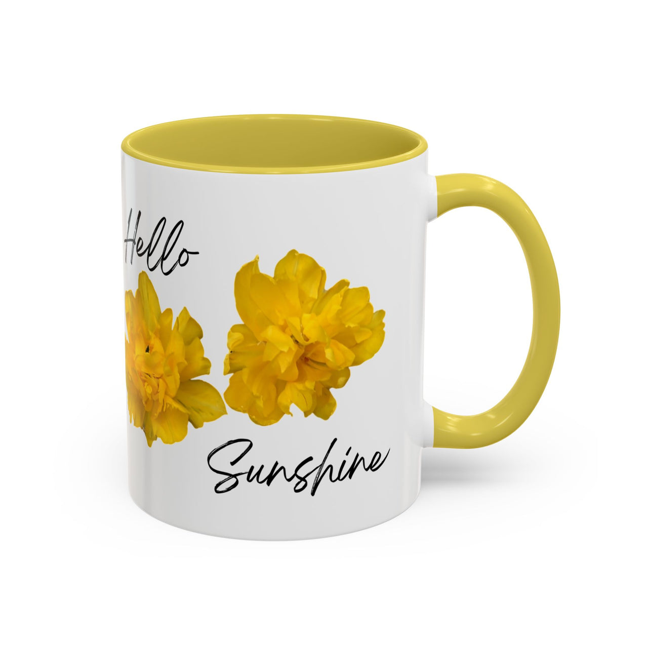 Floral Coffee Mug - Hello Sunshine Yellow Tulips Coffee Cup