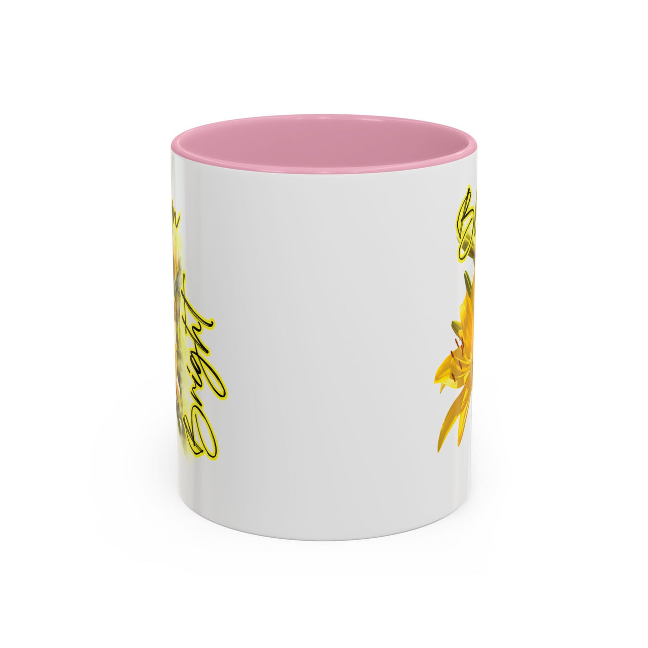 Floral Coffee Mug - "Bloom Bright" Yellow Lilies Coffee Cup