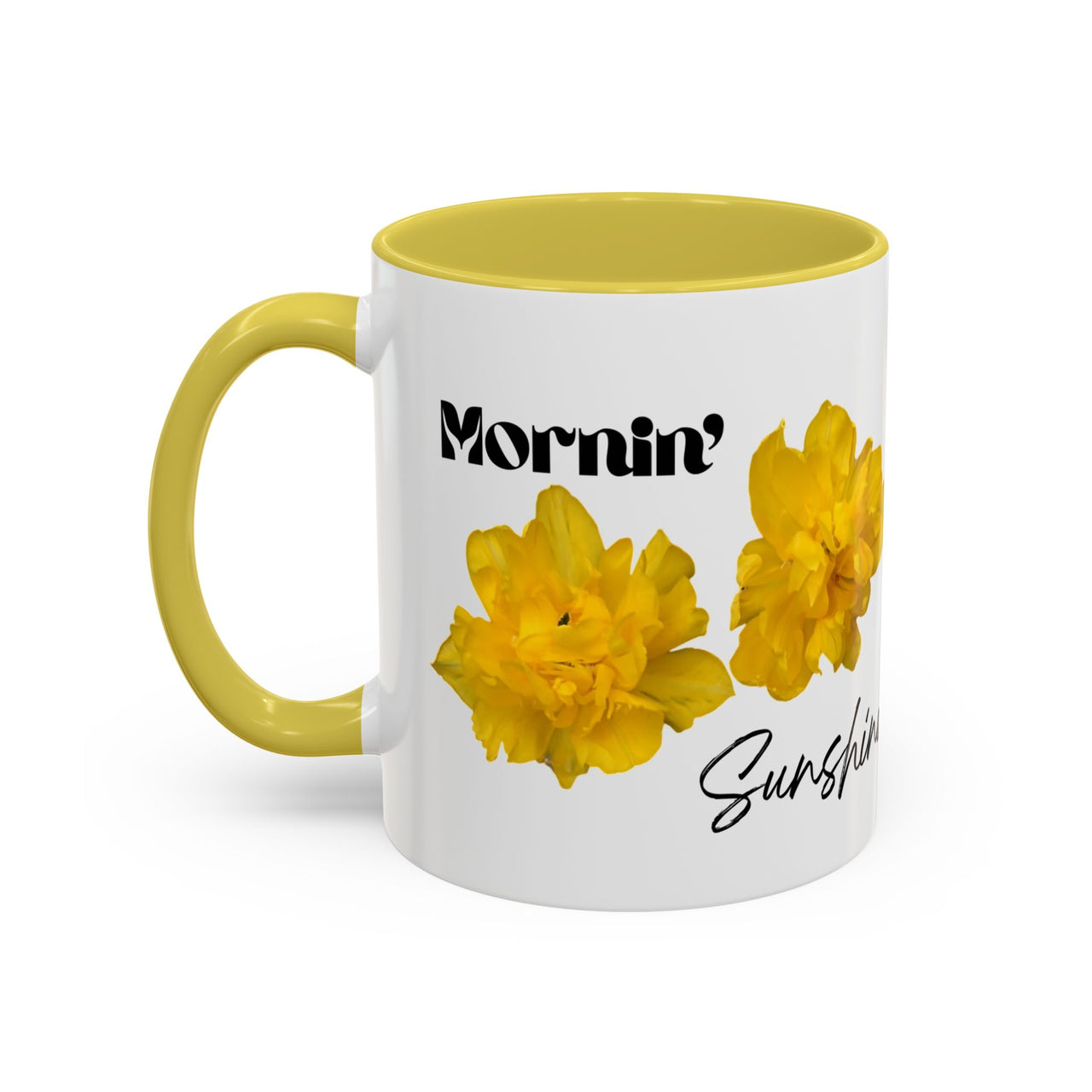 Floral Coffee Mug - Mornin' Sunshine Yellow Tulips