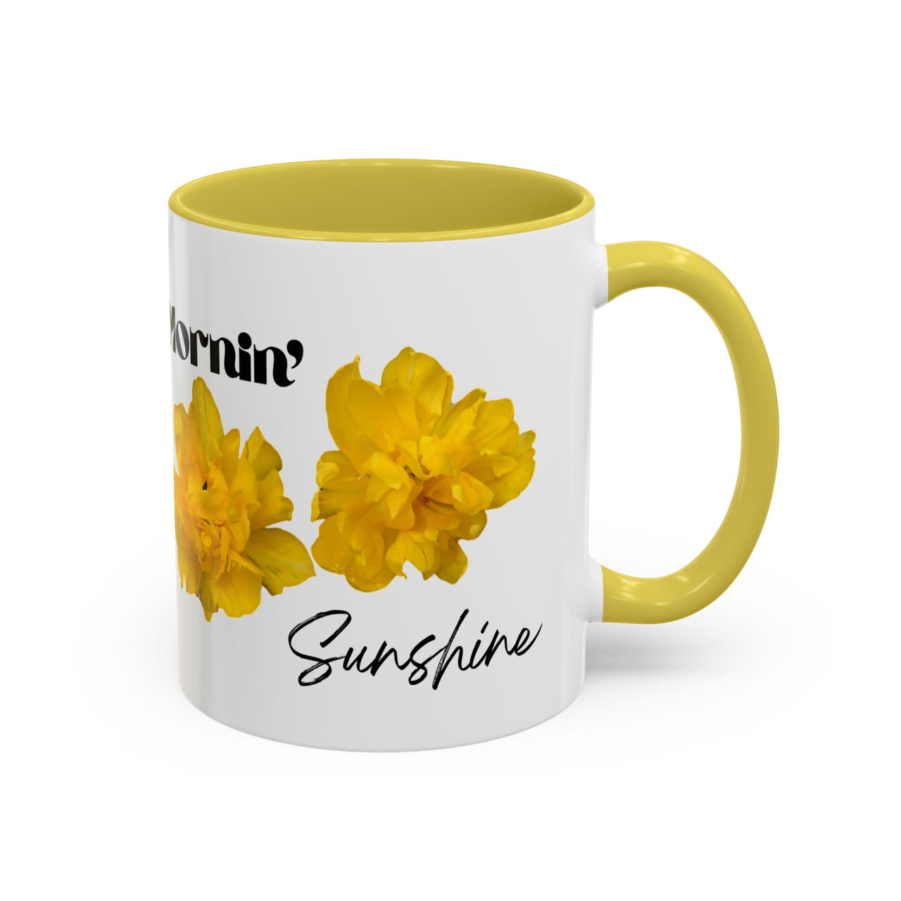 Floral Coffee Mug - Mornin' Sunshine Yellow Tulips