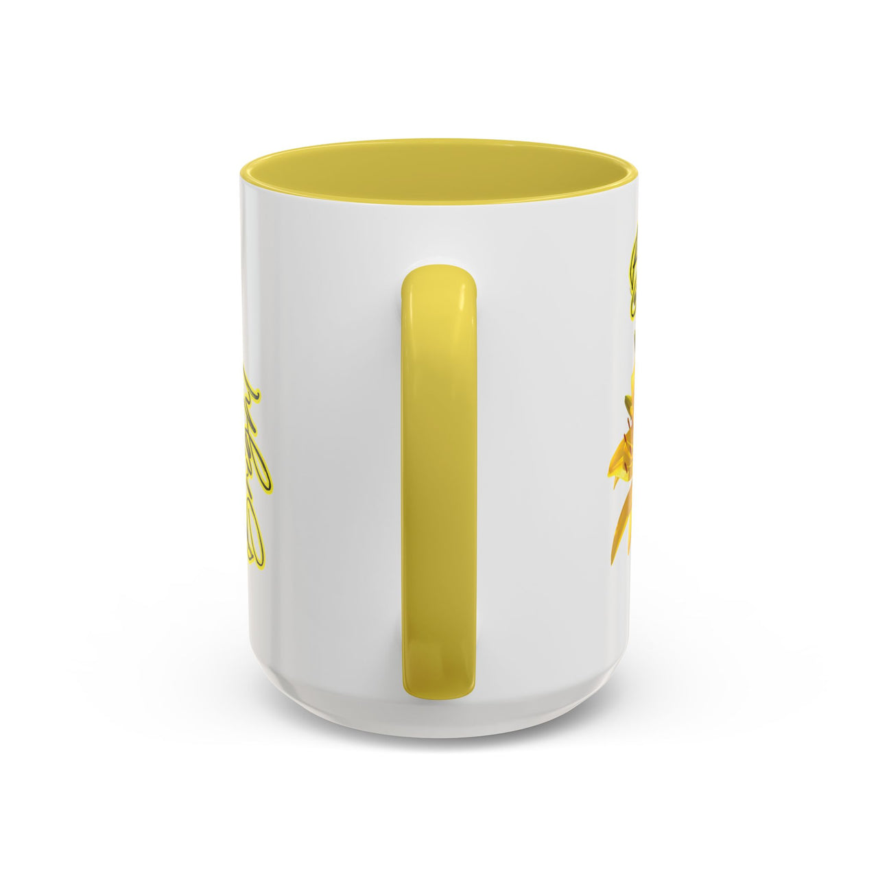 Coffee Mug - "Bloom Bright" Yellow Lilies Coffee Cup - Brockus Creations 