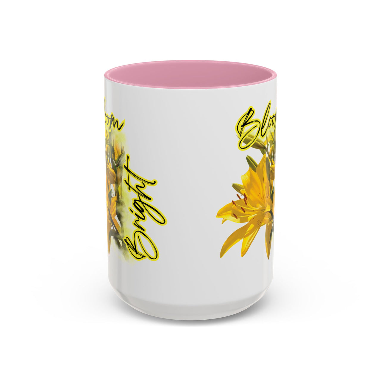 Floral Coffee Mug - "Bloom Bright" Yellow Lilies Coffee Cup