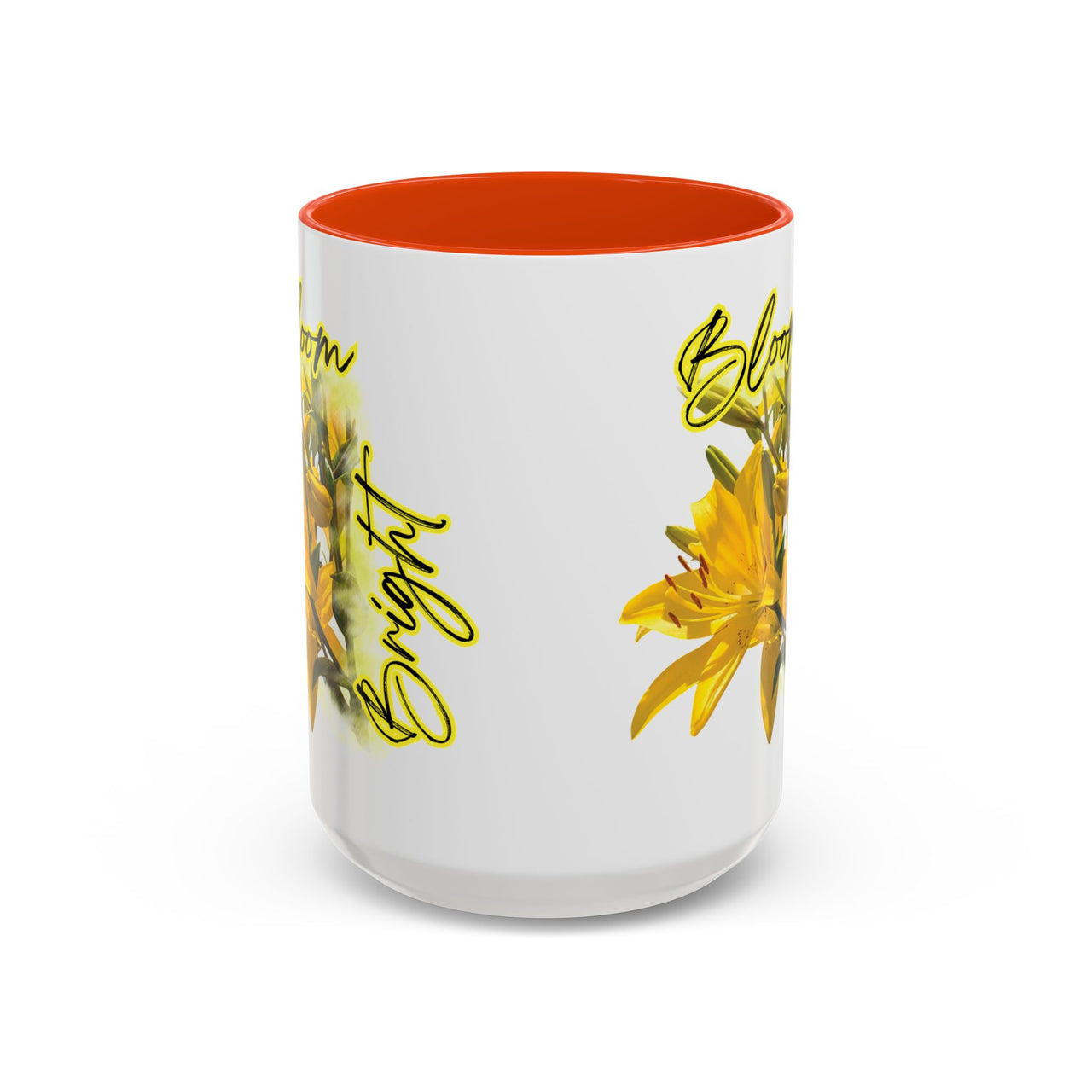 Floral Coffee Mug - "Bloom Bright" Yellow Lilies Coffee Cup