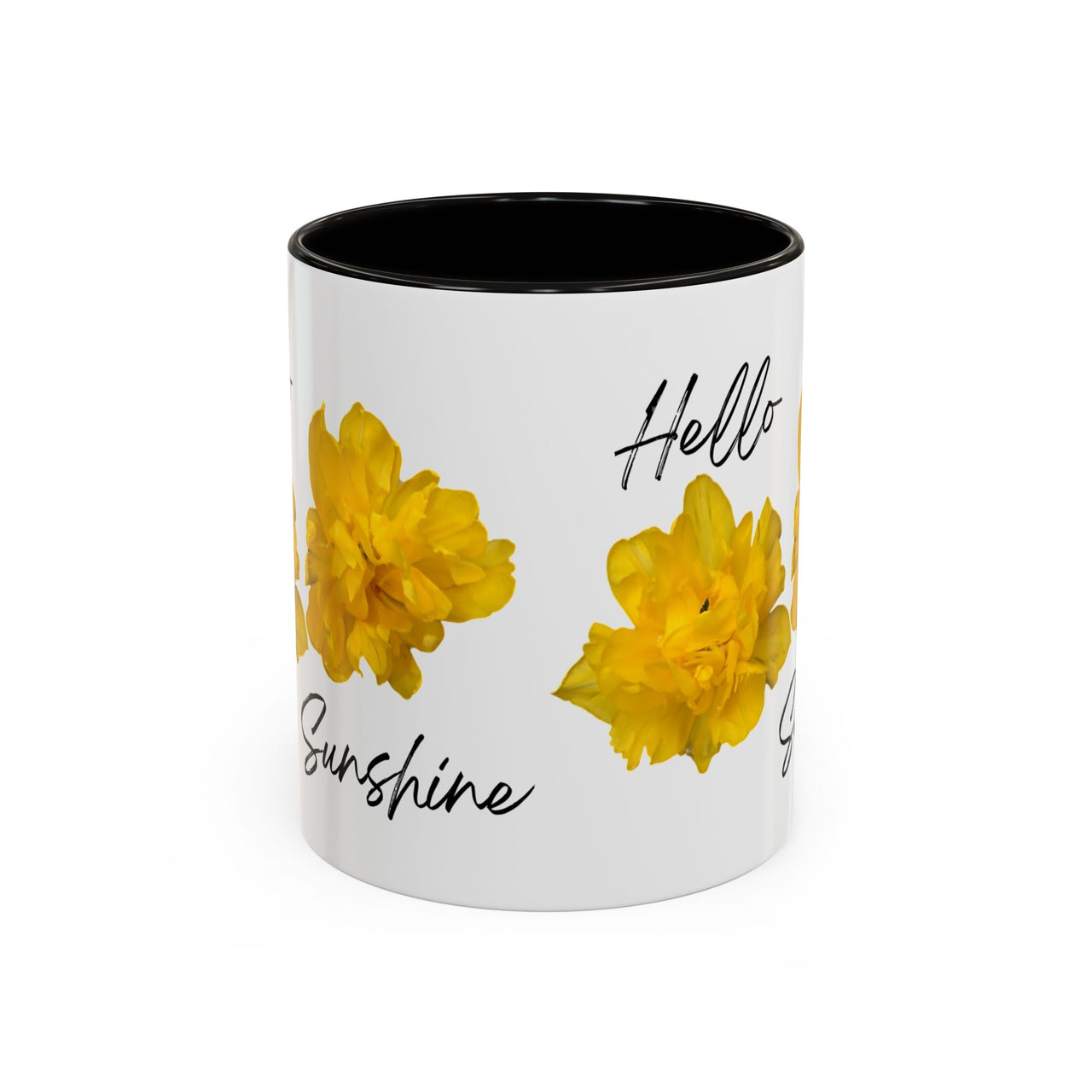 Floral Coffee Mug - Hello Sunshine Yellow Tulips Coffee Cup