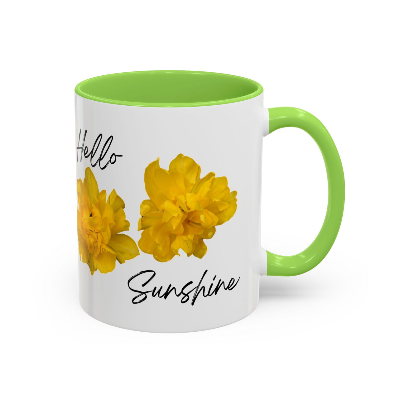Floral Coffee Mug - Hello Sunshine Yellow Tulips Coffee Cup