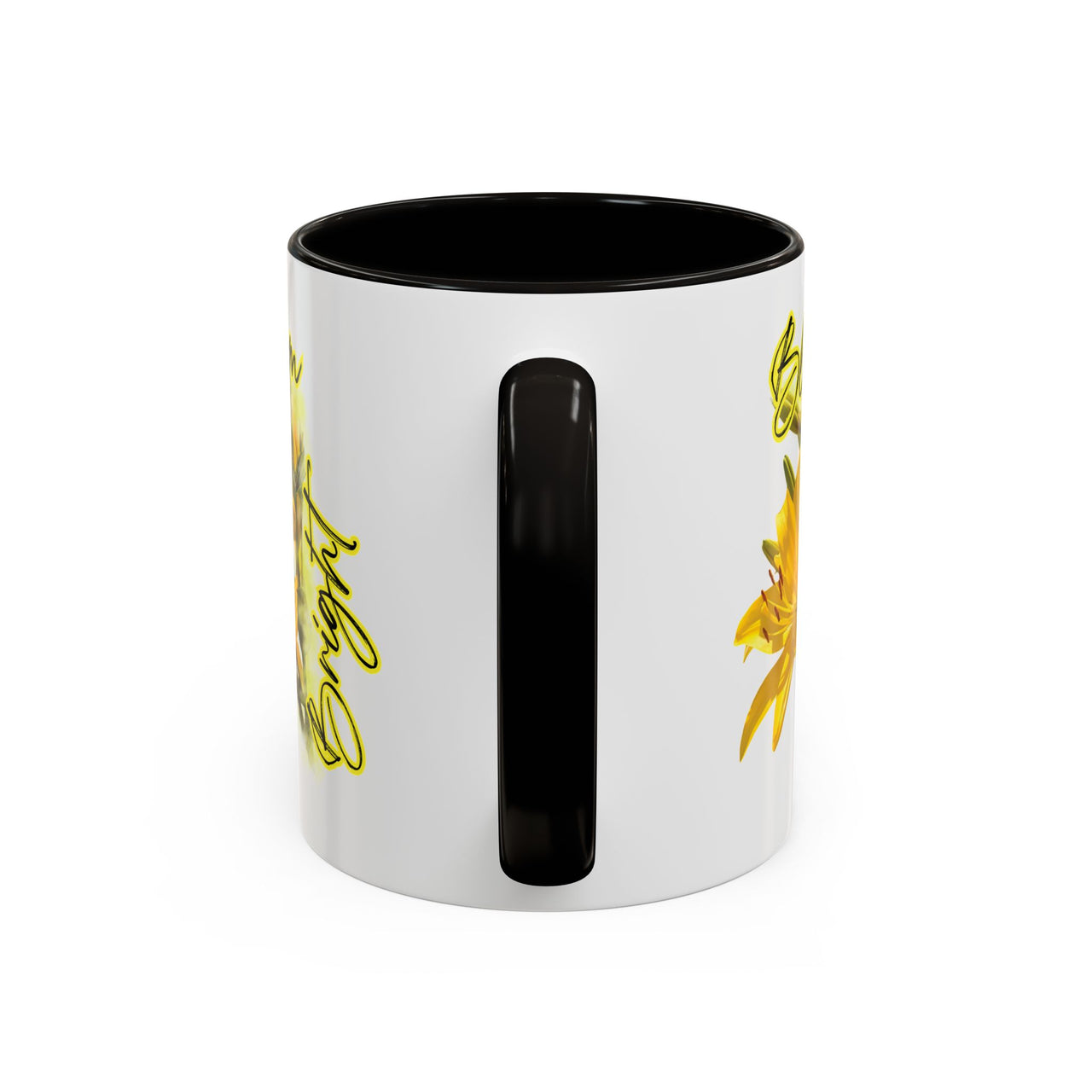 Floral Coffee Mug - "Bloom Bright" Yellow Lilies Coffee Cup