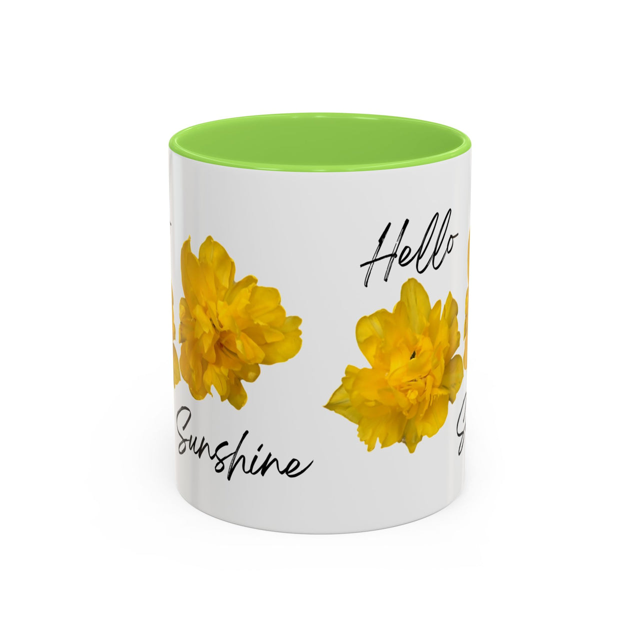 Floral Coffee Mug - Hello Sunshine Yellow Tulips Coffee Cup