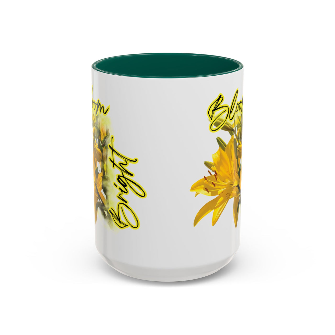 Floral Coffee Mug - "Bloom Bright" Yellow Lilies Coffee Cup