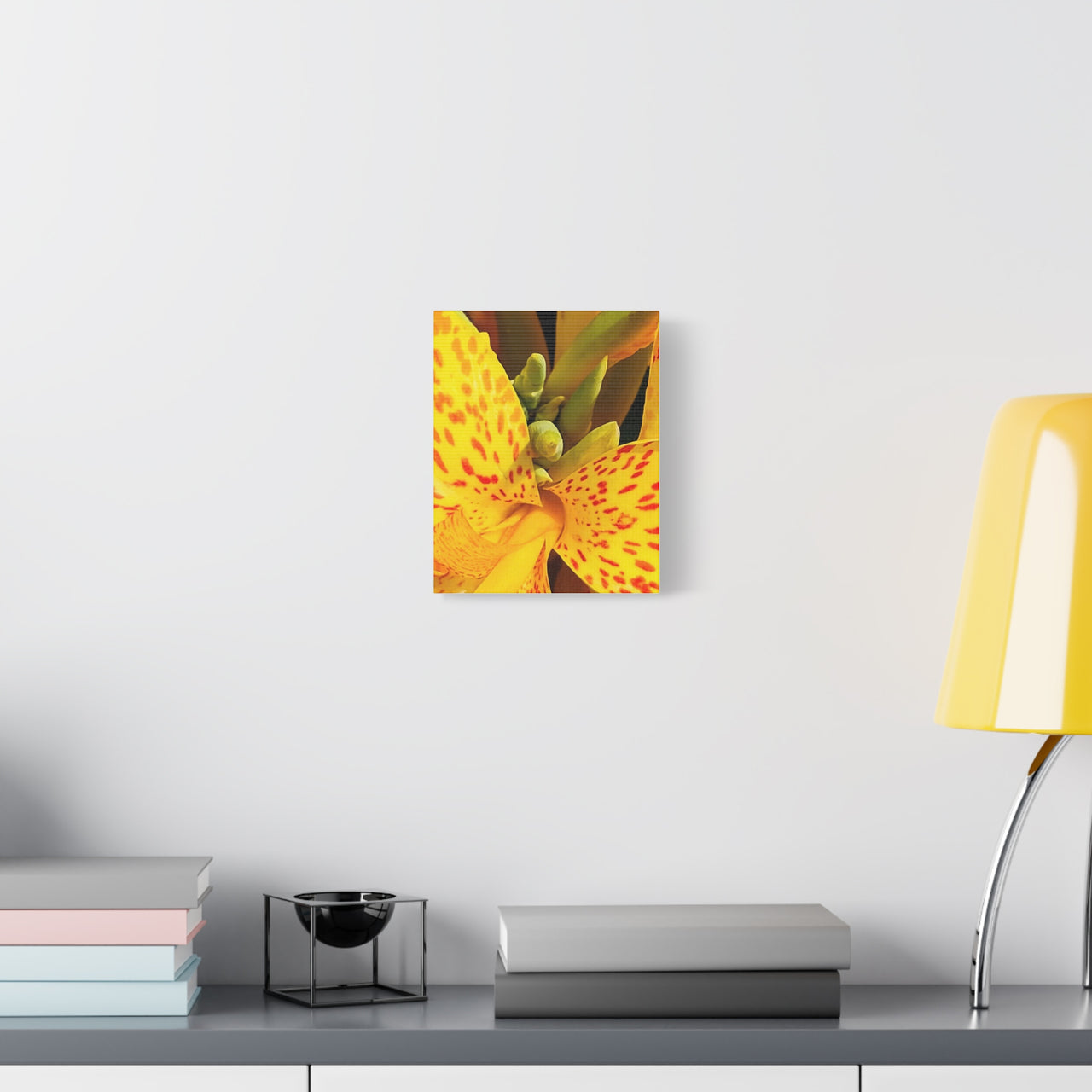 Vibrant Floral Canvas Art - Bright Yellow Canna Artwork, Wall Decor, Gift for Nature Lovers, Home Decoration, Floral Prints