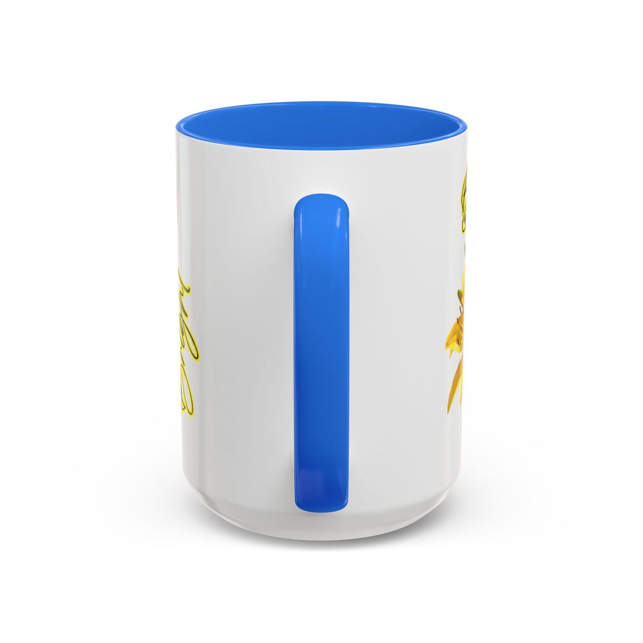 Coffee Mug - "Bloom Bright" Yellow Lilies Coffee Cup - Brockus Creations 