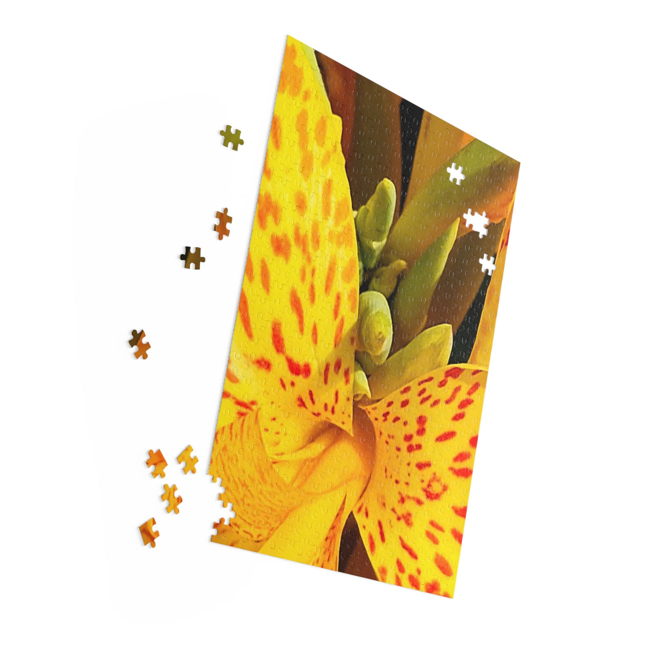 Beautiful Yellow Canna Flower Puzzle - 252, 500-Piece -  Gift for Nature Lovers, Family Fun - Brockus Creations 