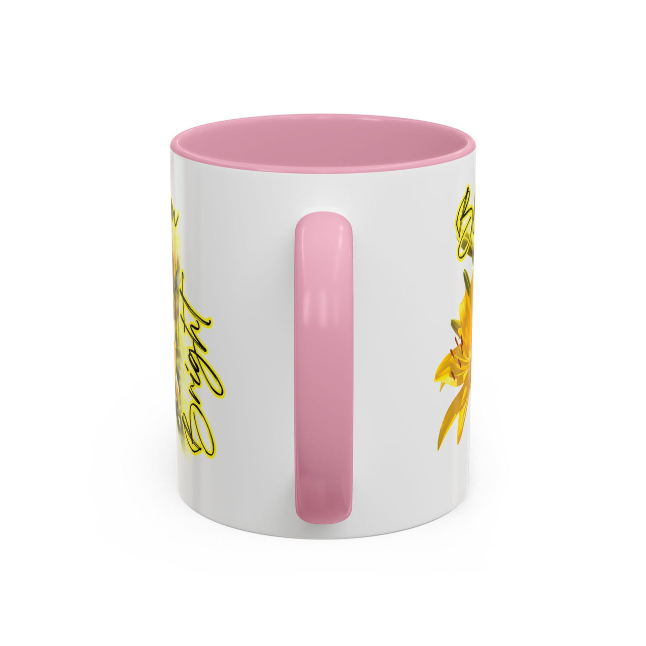 Floral Coffee Mug - "Bloom Bright" Yellow Lilies Coffee Cup