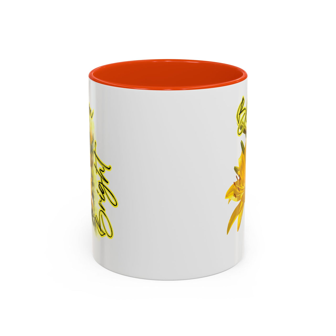 Floral Coffee Mug - "Bloom Bright" Yellow Lilies Coffee Cup