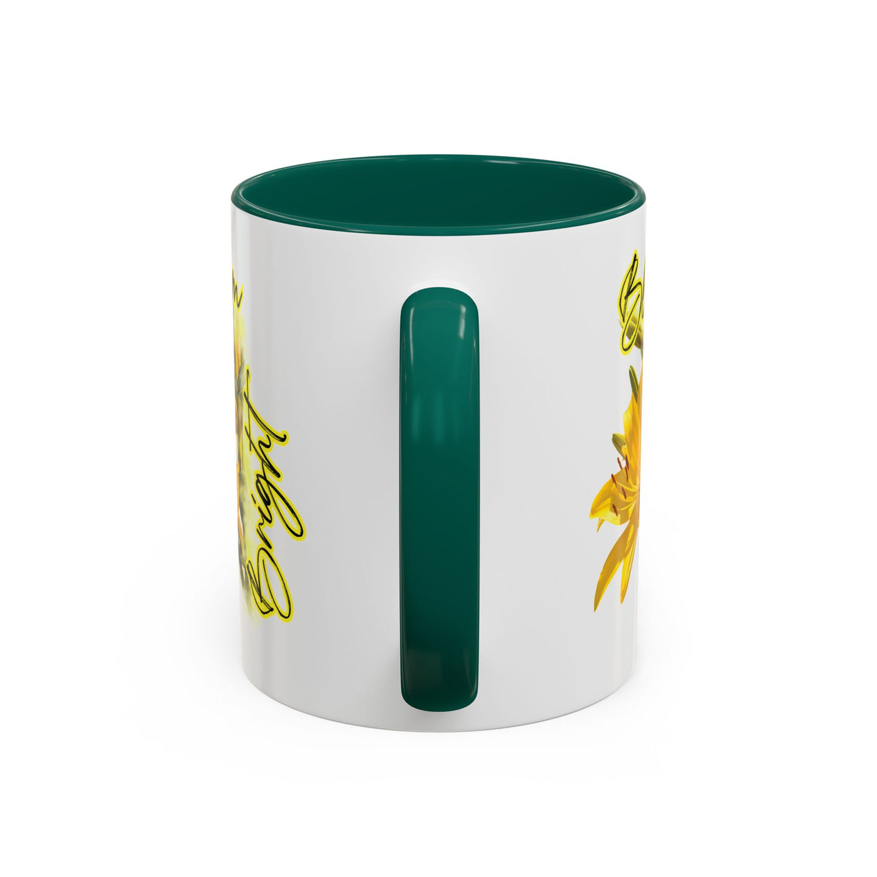 Floral Coffee Mug - "Bloom Bright" Yellow Lilies Coffee Cup