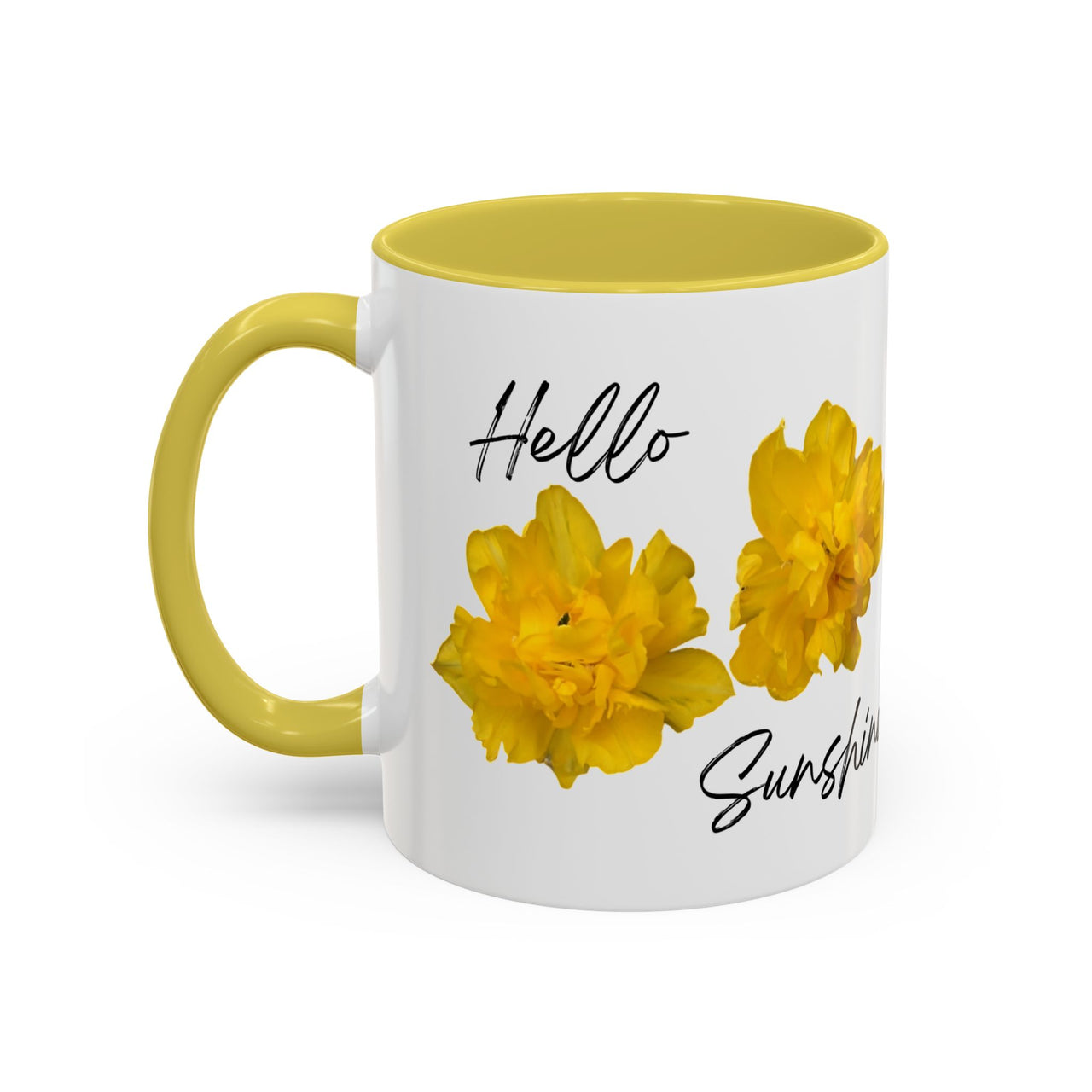 Floral Coffee Mug - Hello Sunshine Yellow Tulips Coffee Cup