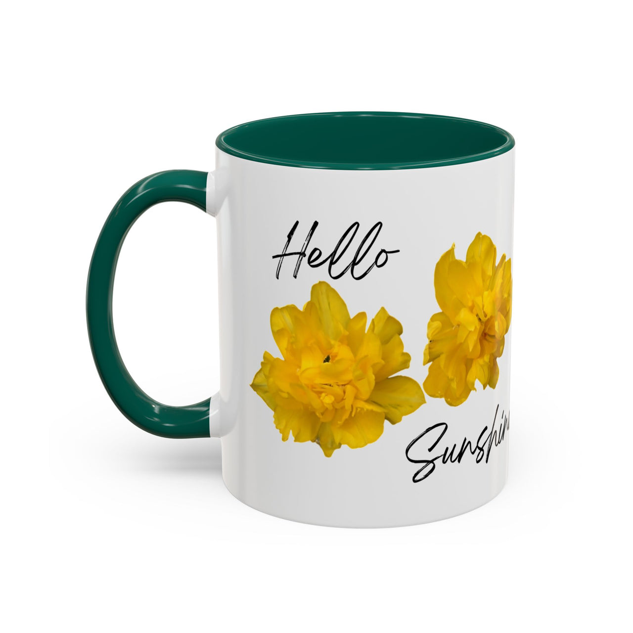 Floral Coffee Mug - Hello Sunshine Yellow Tulips Coffee Cup