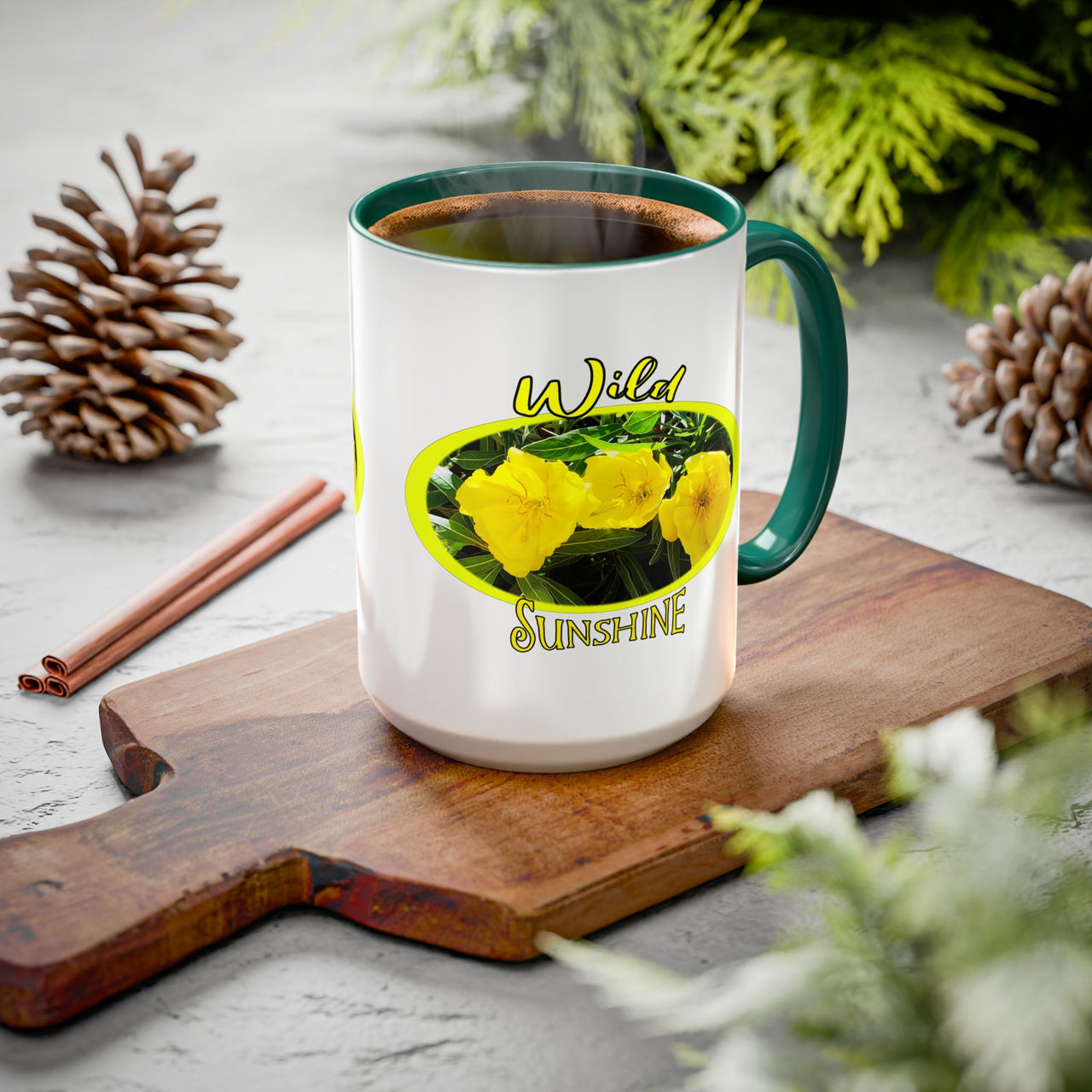 Floral Coffee Mugs – Brighten Your Day with the Yellow Primrose, Perfect for Coffee Lovers, Gifts, Home Decor, and Celebrations