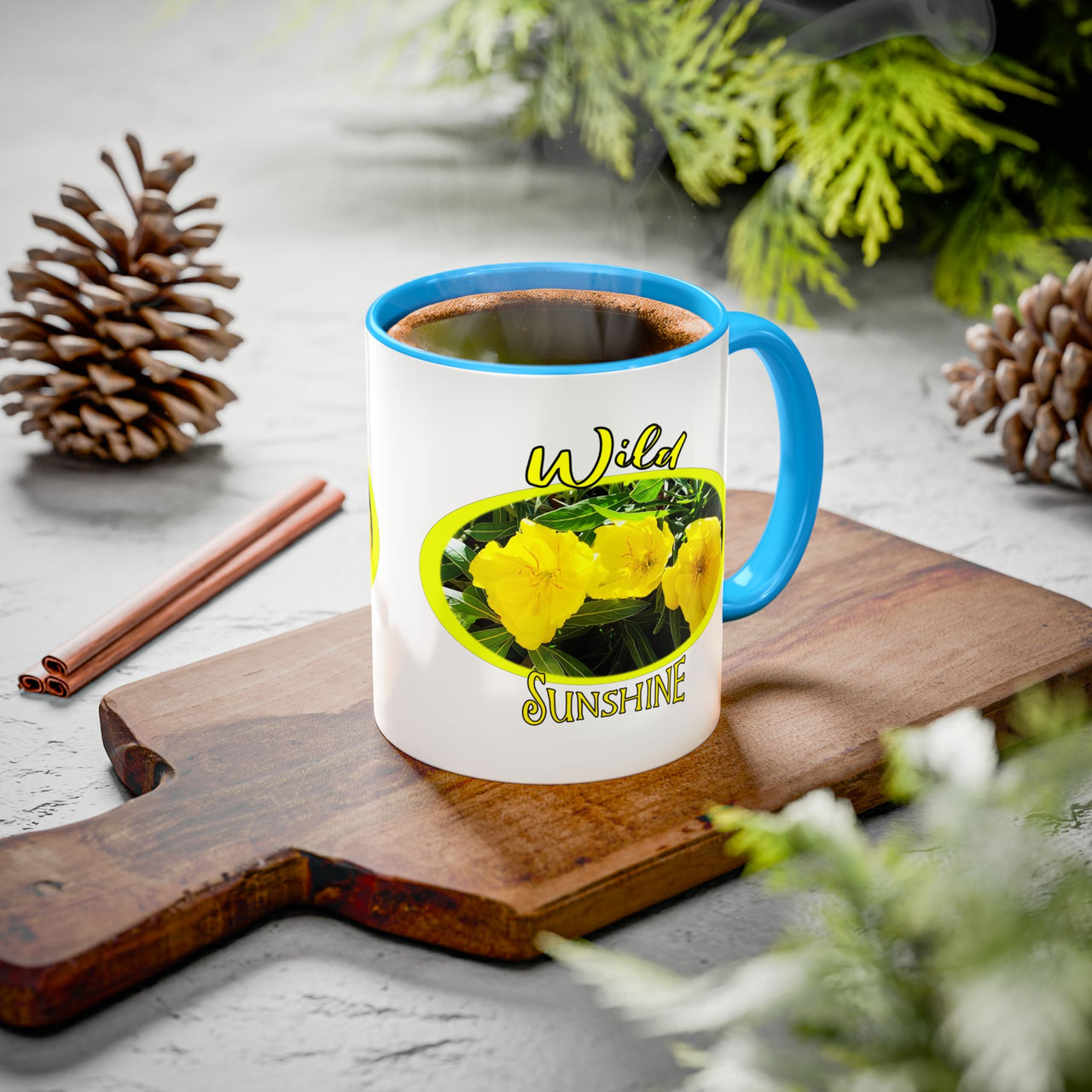 Floral Coffee Mugs – Brighten Your Day with the Yellow Primrose, Perfect for Coffee Lovers, Gifts, Home Decor, and Celebrations