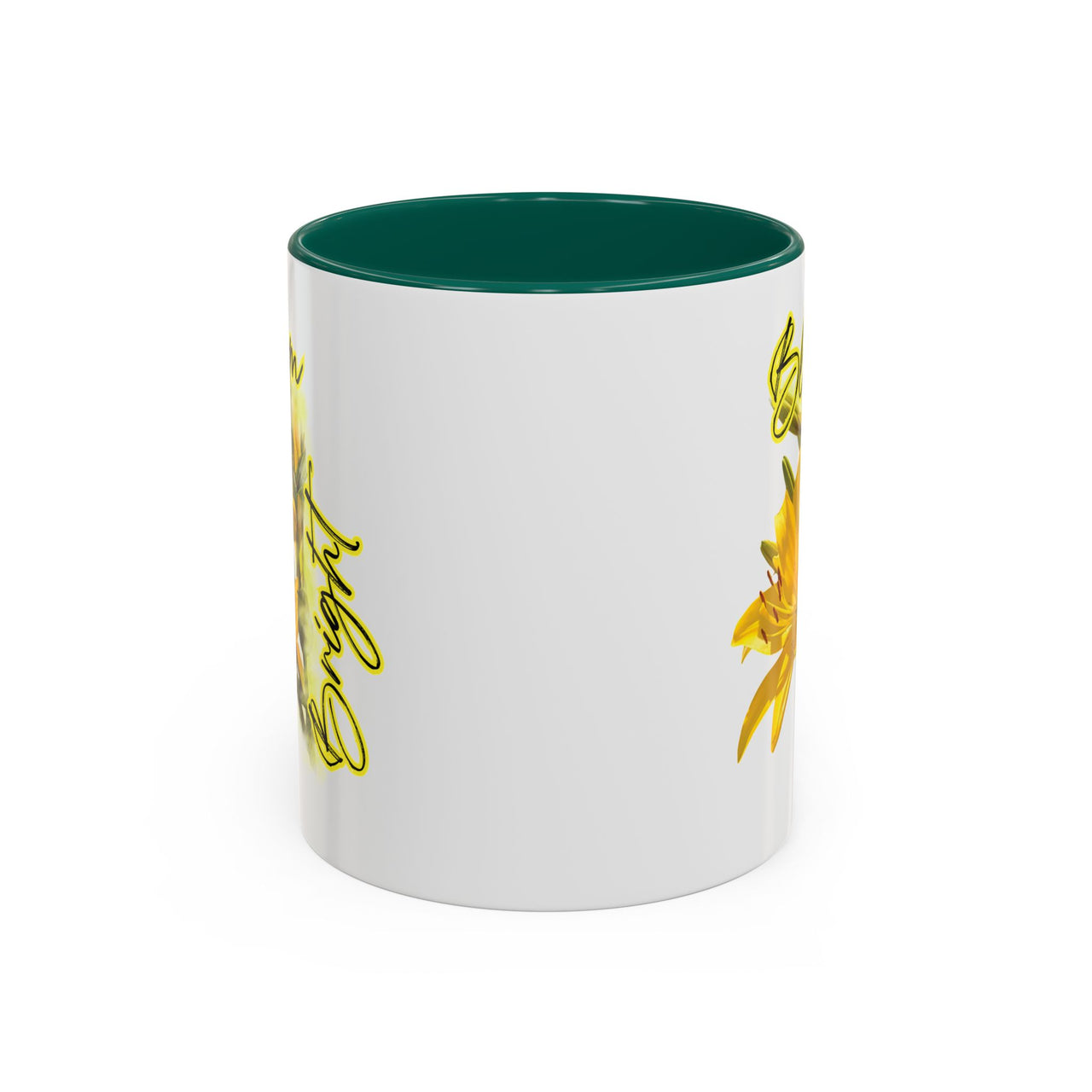 Floral Coffee Mug - "Bloom Bright" Yellow Lilies Coffee Cup