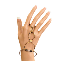 Thumbnail for Golden Harmony Hand Flower Bracelet