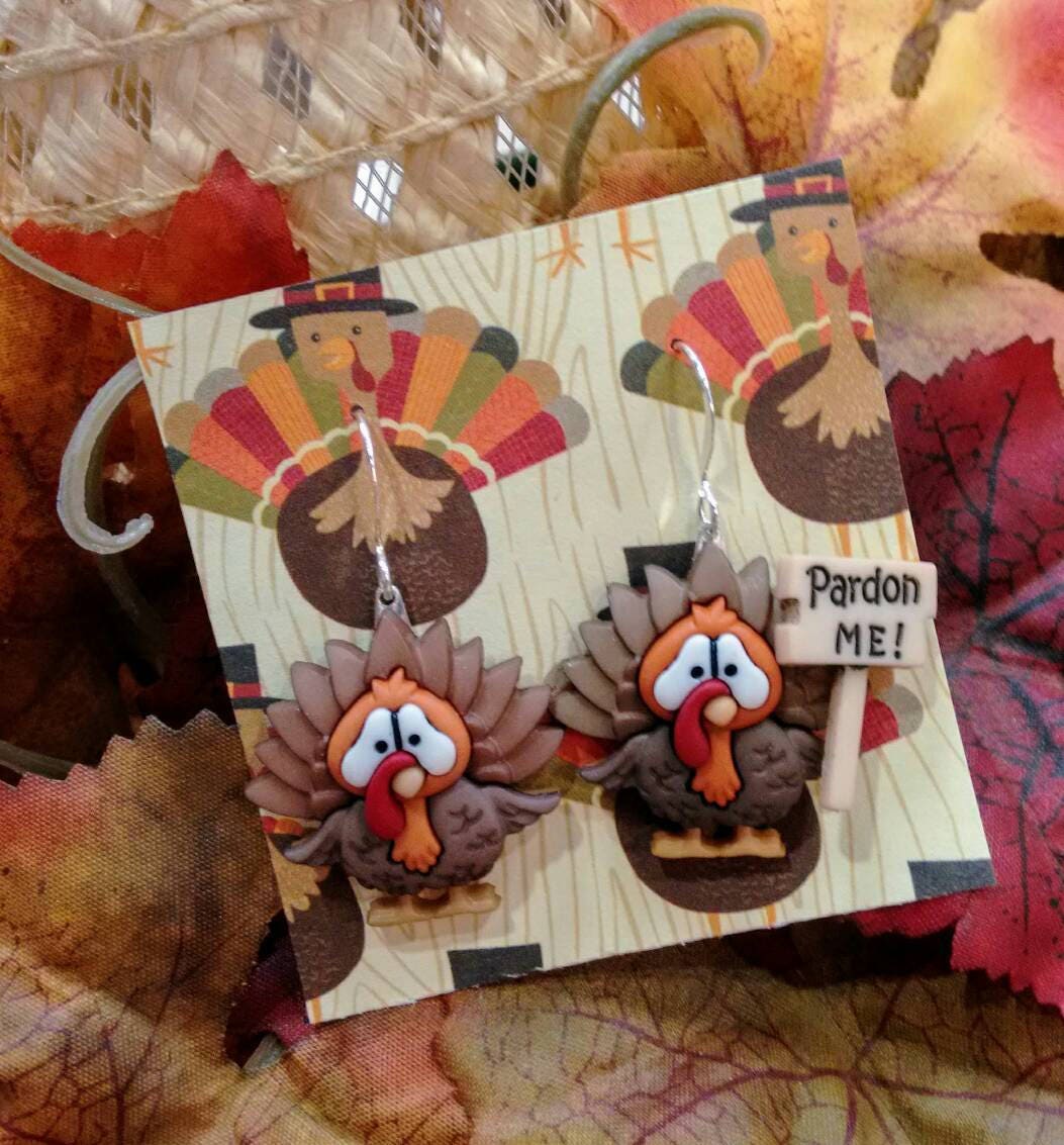 Thanksgiving turkey earrings for fall