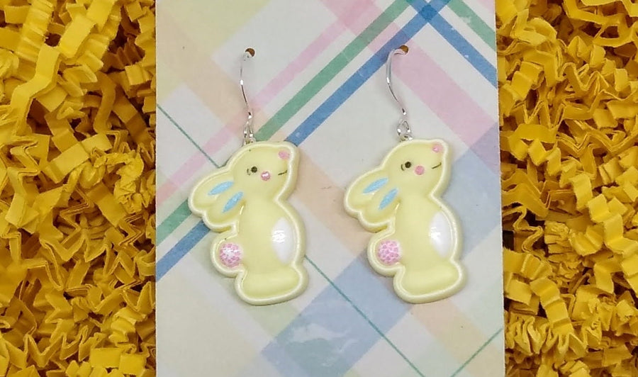 easter bunny earrings, bunny rabbit gifts, animal earrings, cute earrings, basket stuffers, bunny rabbits, gift for wife, gift for daughter