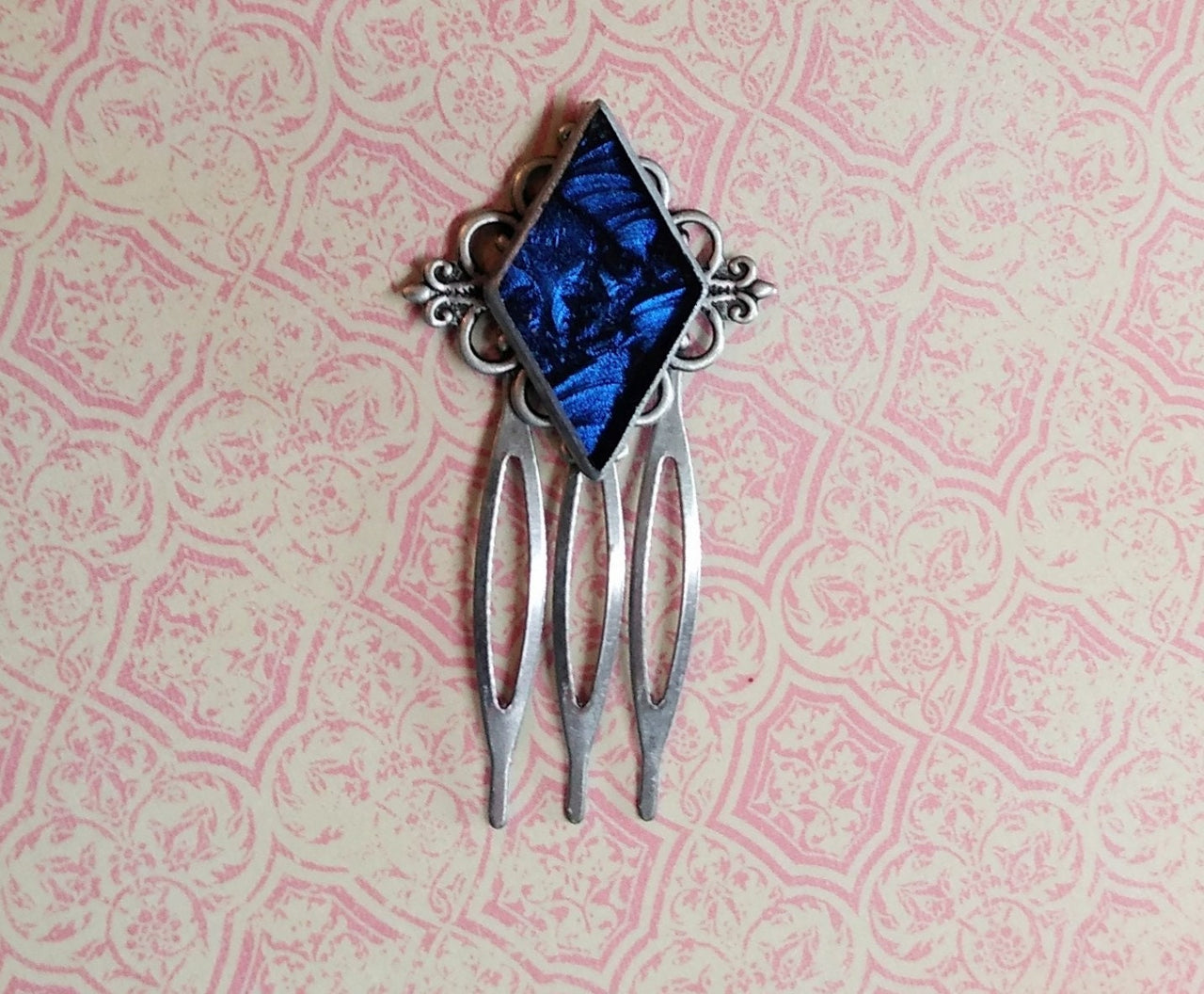 hair combs, stained glass hair combs, vintage style hair combs, van gogh gifts, stained glass gifts, gift under 15, wedding jewelry gifts