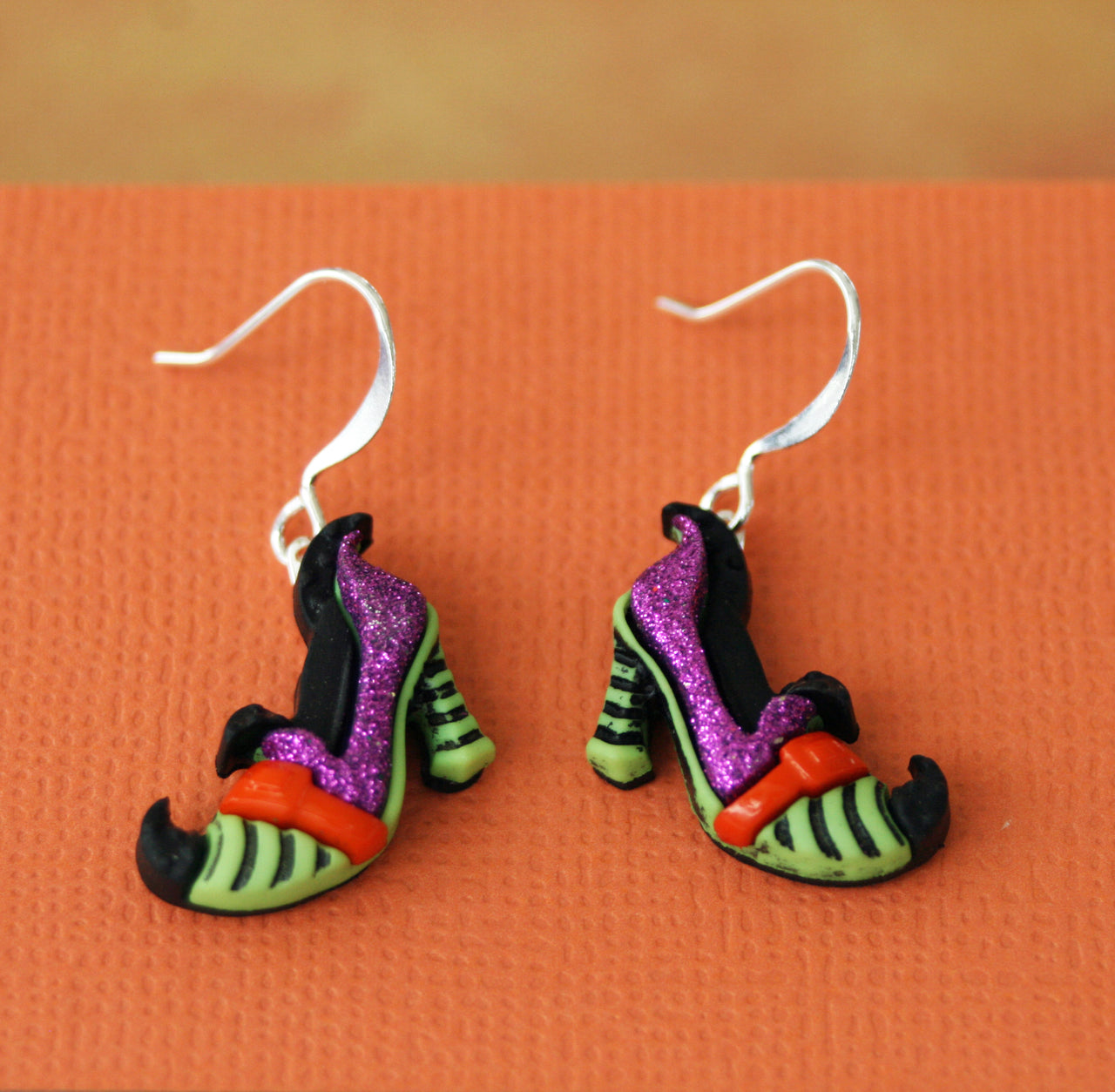 Witch's shoes earrings