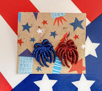 Thumbnail for 4th of July fireworks earrings
