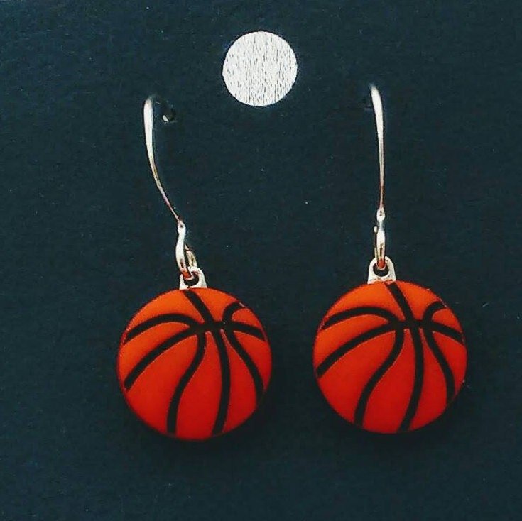 Basketball earrings