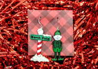 Thumbnail for Christmas elf and north pole earrings