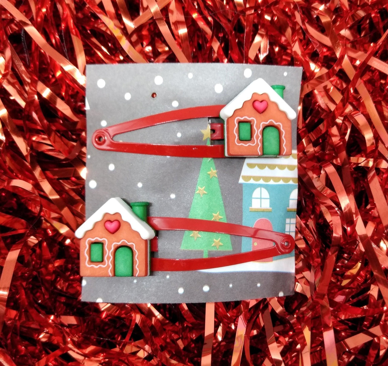 Christmas gingerbread house snap clips