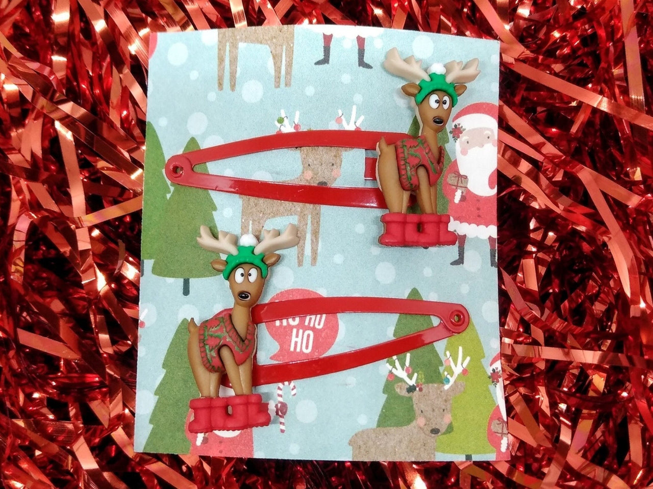 Christmas reindeer snap clips