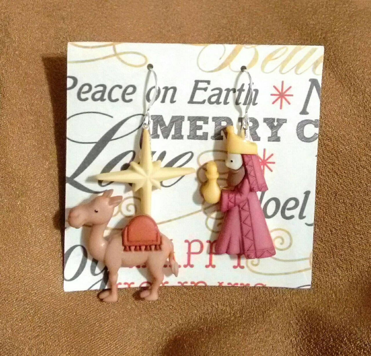 Christmas wisemen nativity earrings