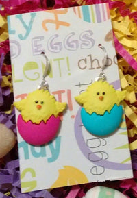 Thumbnail for Easter chick earrings