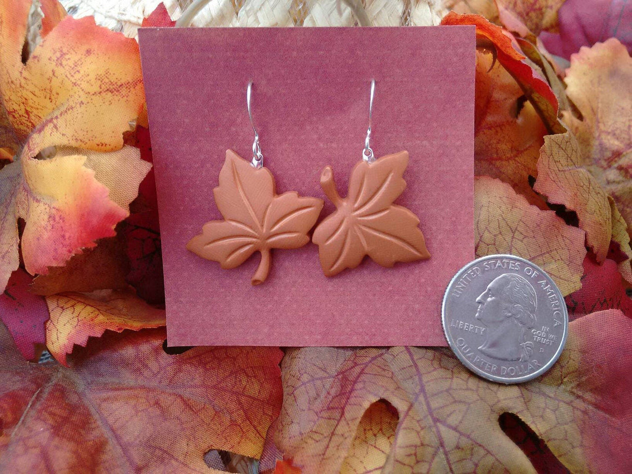 Fall leaf earrings